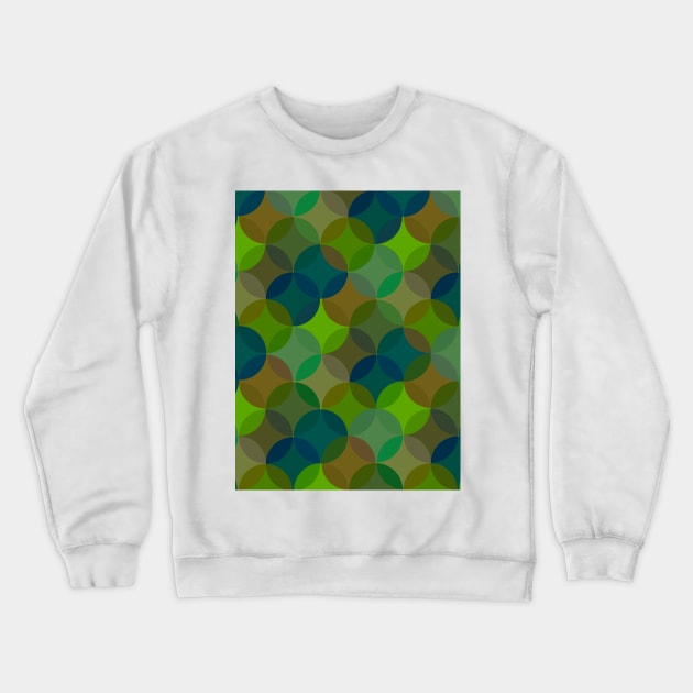 Interlocking Circles - Green Crewneck Sweatshirt by Obstinate and Literate